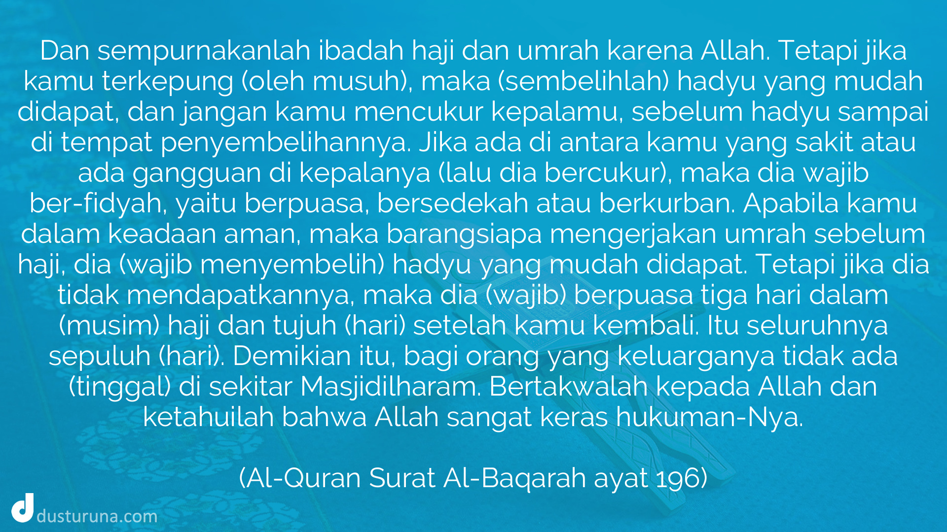 Al-Quran Surat Al-Baqarah ayat 196