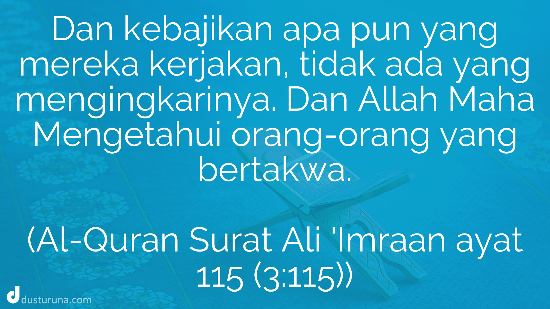 Al-Quran Surat Aali 'Imraan ayat 115