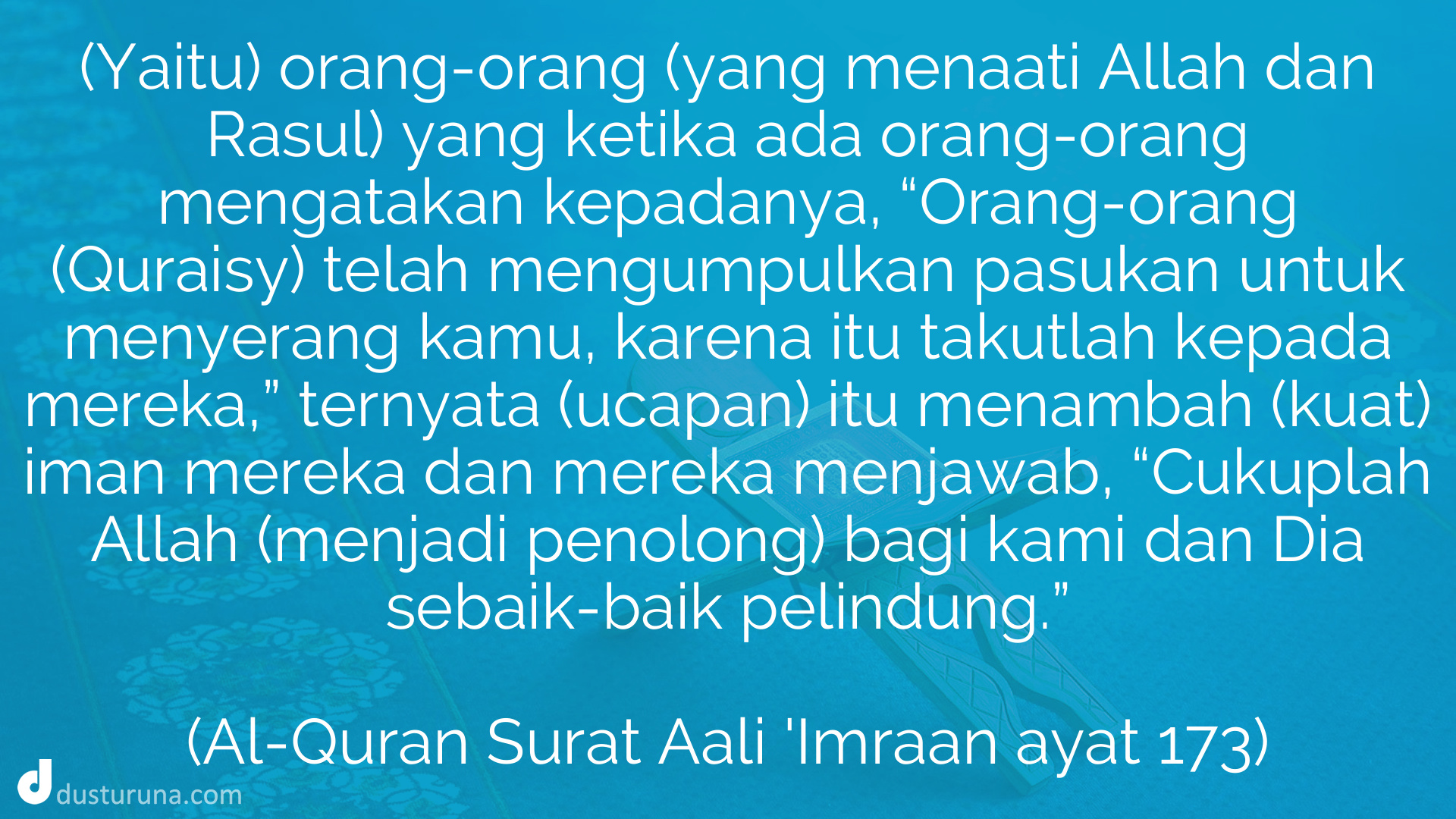 Al Quran Surat Aali Imraan Ayat 173